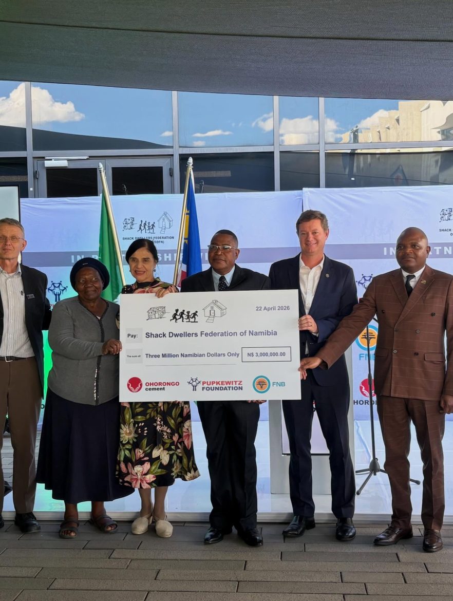 Ehangano lyo Shack Dwellers Federation of Namibia lya pewa eyambidhidho lyoodola oomilion 3 komahangano gatatu gomoshilongo